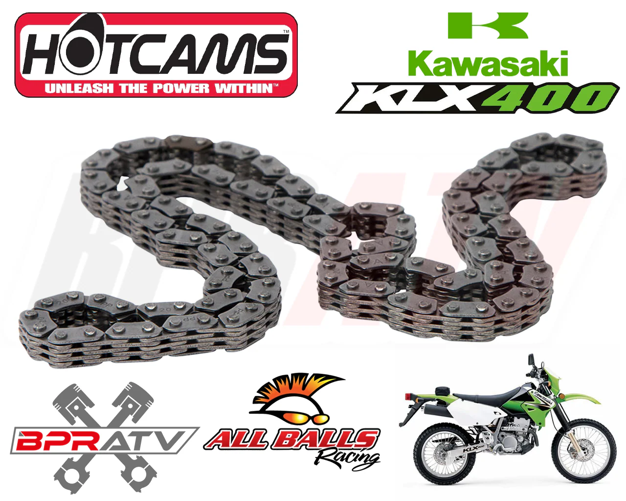 03 04 Kawasaki KLX400 KLX 400R OEM Extreme Heavy Duty HOTCAMS Cam Timing Chain - Image 2