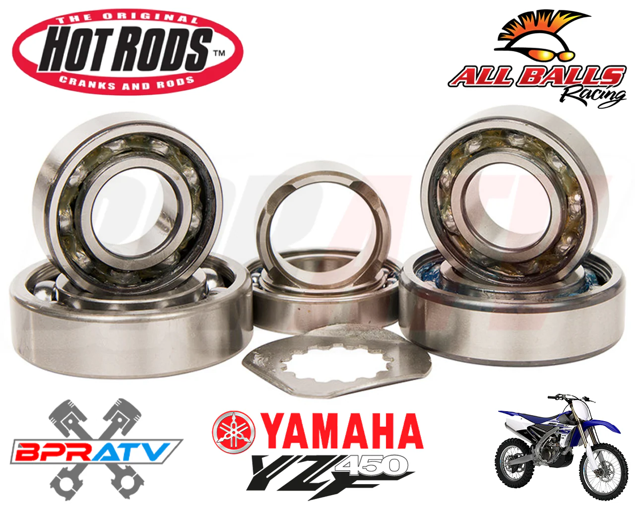 03 04 Yamaha YZ450F YZ 450F Hot Rods Heavy Duty Transmission Bearings Kit Hotrod - Image 2
