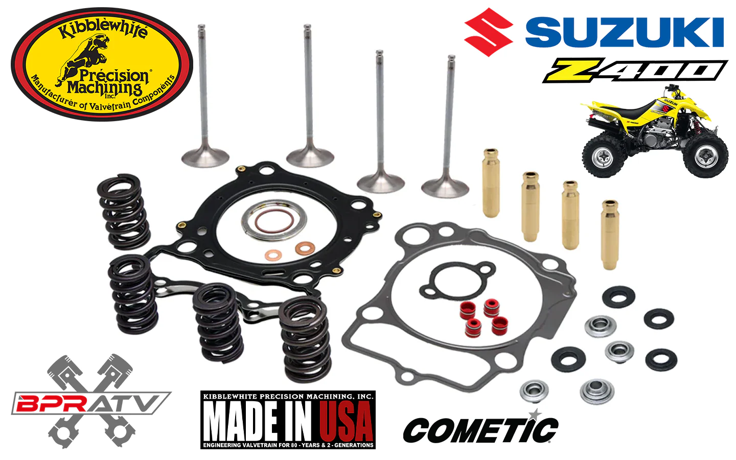 03-18 Suzuki LTZ400 LTZ 400 Kibblewhite Valves Springs Cylinder Head Service Kit - Image 2