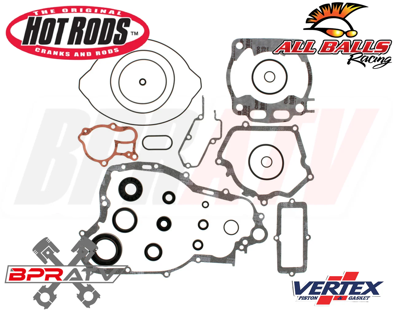 03+ Yamaha YZ250 YZ 250 Cylinder Piston Hot Rod Crank Complete Motor Rebuild Kit - Image 12