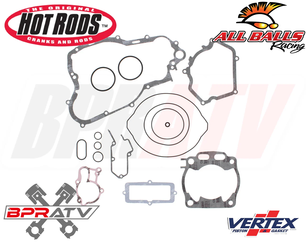 03+ Yamaha YZ250 YZ 250 Cylinder Piston Hot Rod Crank Complete Motor Rebuild Kit - Image 14