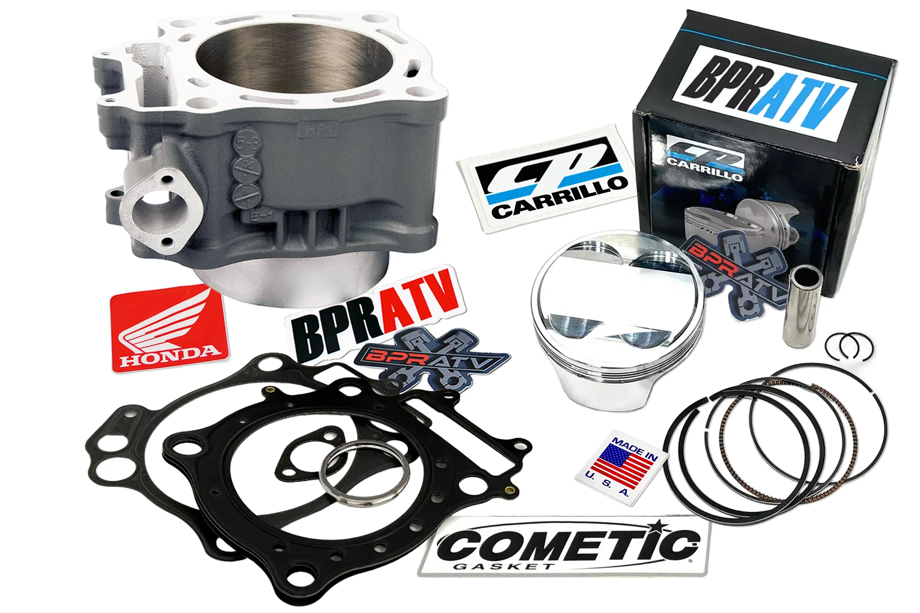 04-05 Honda TRX450R 97mm CP Carrillo 11.5 Pump Gas Big Bore Top End Cylinder Kit - Image 5