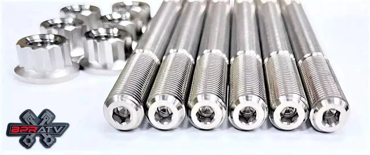 04 05 TRX450R Ti Cylinder Case Studs Honda 450R TITANIUM Crankcase Head Stud Kit - Image 19