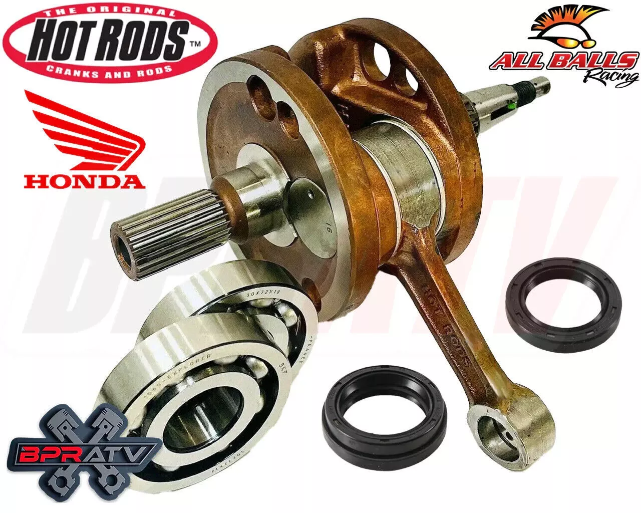 04 05 TRX450R TRX 450R Hotrods Stock Replacement Crank Crankshaft Main Bearings - Image 15