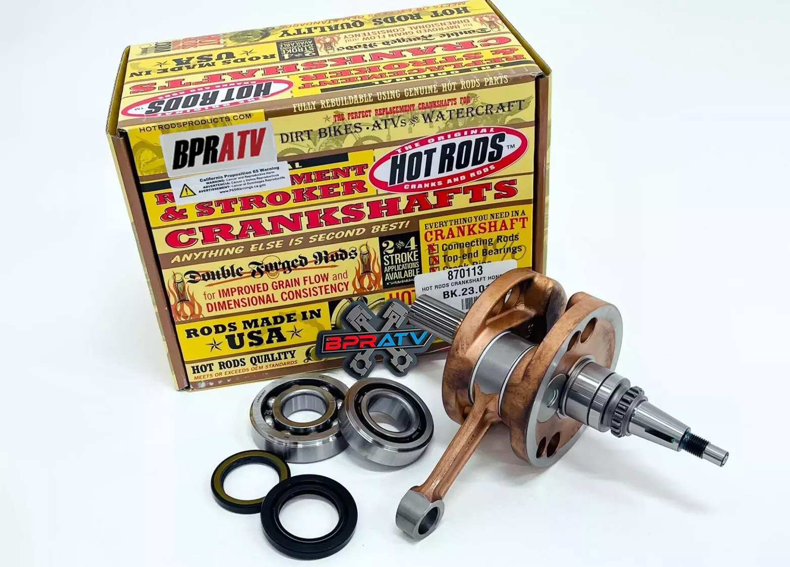 04 05 TRX450R TRX 450R Hotrods Stock Replacement Crank Crankshaft Main Bearings - Image 18