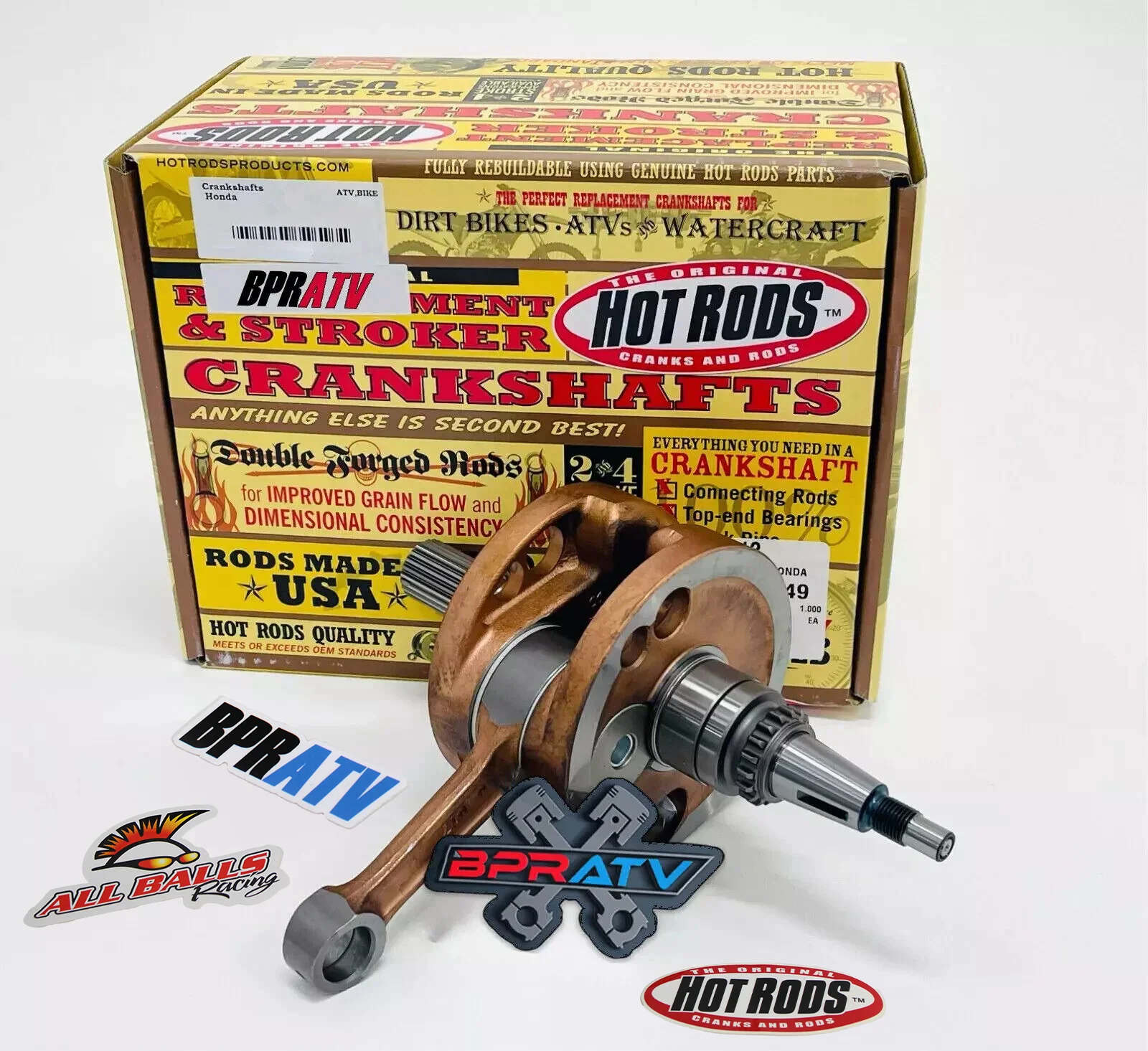 04 05 TRX450R TRX 450R Hotrods Stroker Crank +3 Crankshaft Rod Assembly Bearings - Image 3