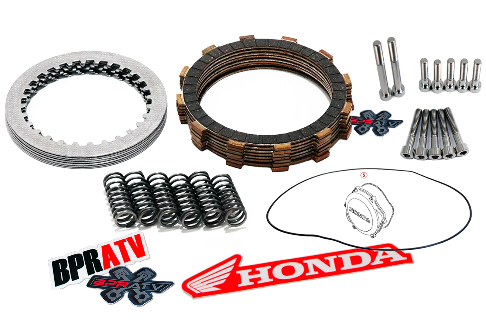 04 05 TRX450R TRX 450R Talon Clutch Kit Cover Oring Titanium Spring Bolt Kit Set