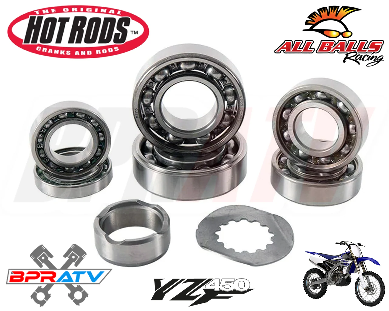 04-06 Yamaha WR450F WR 450F Hot Rods Heavy Duty Transmission Bearings Kit Hotrod - Image 3