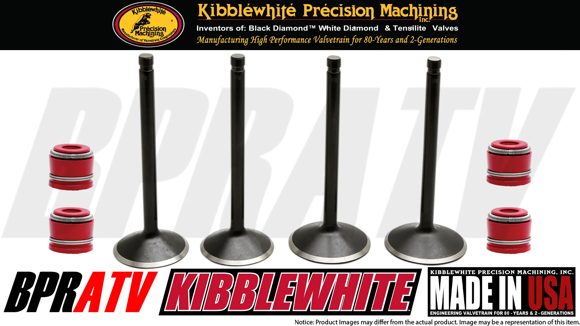 04-07 Honda CRF250R CRF 250R Kibblewhite Intake & Exhaust Valves RED Stem Seals - Image 4