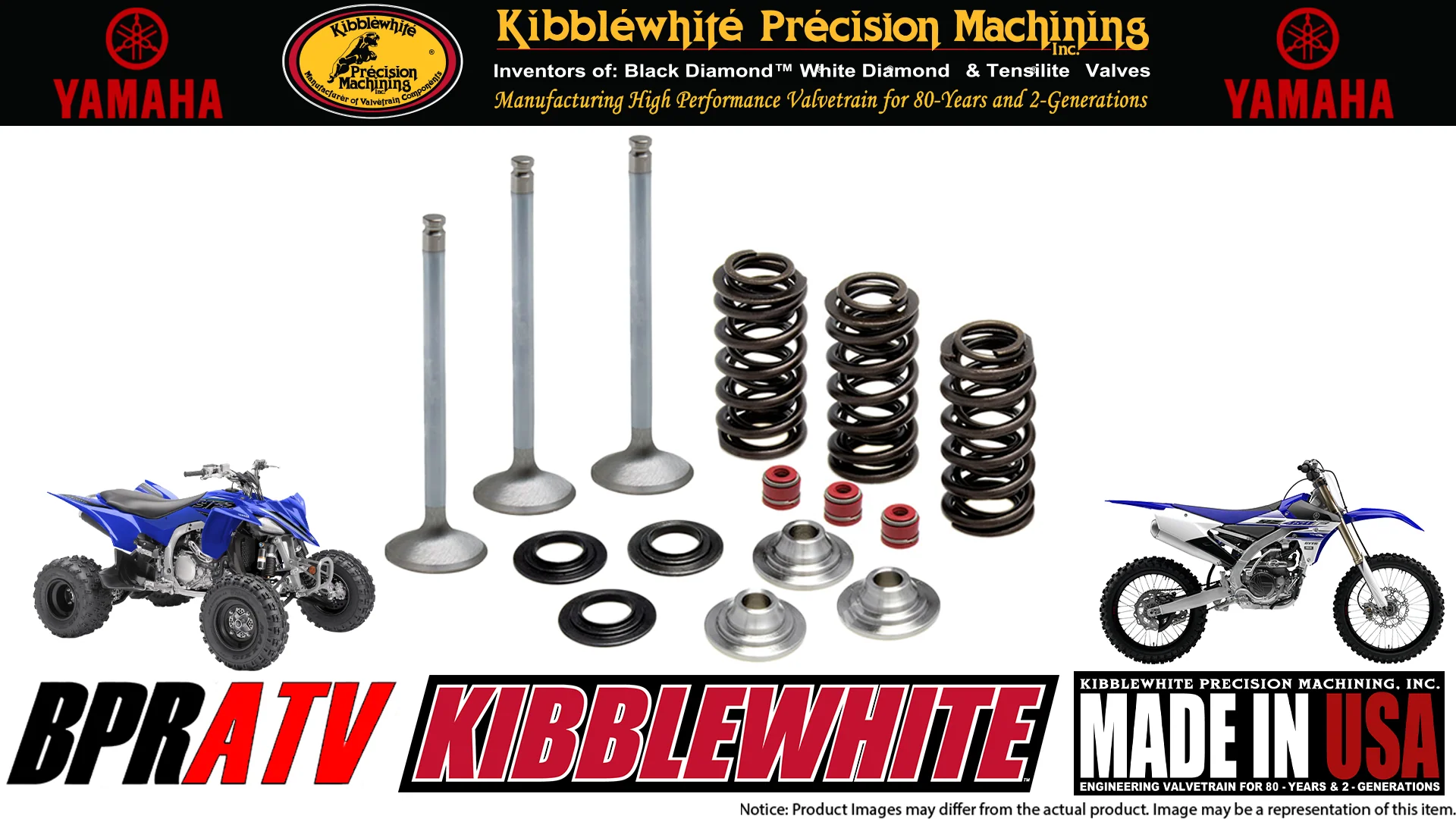 04-13 Yamaha YFZ450 YFZ 450 Kibblewhite Intake Valves Titanium Springs Seals Kit - Image 2