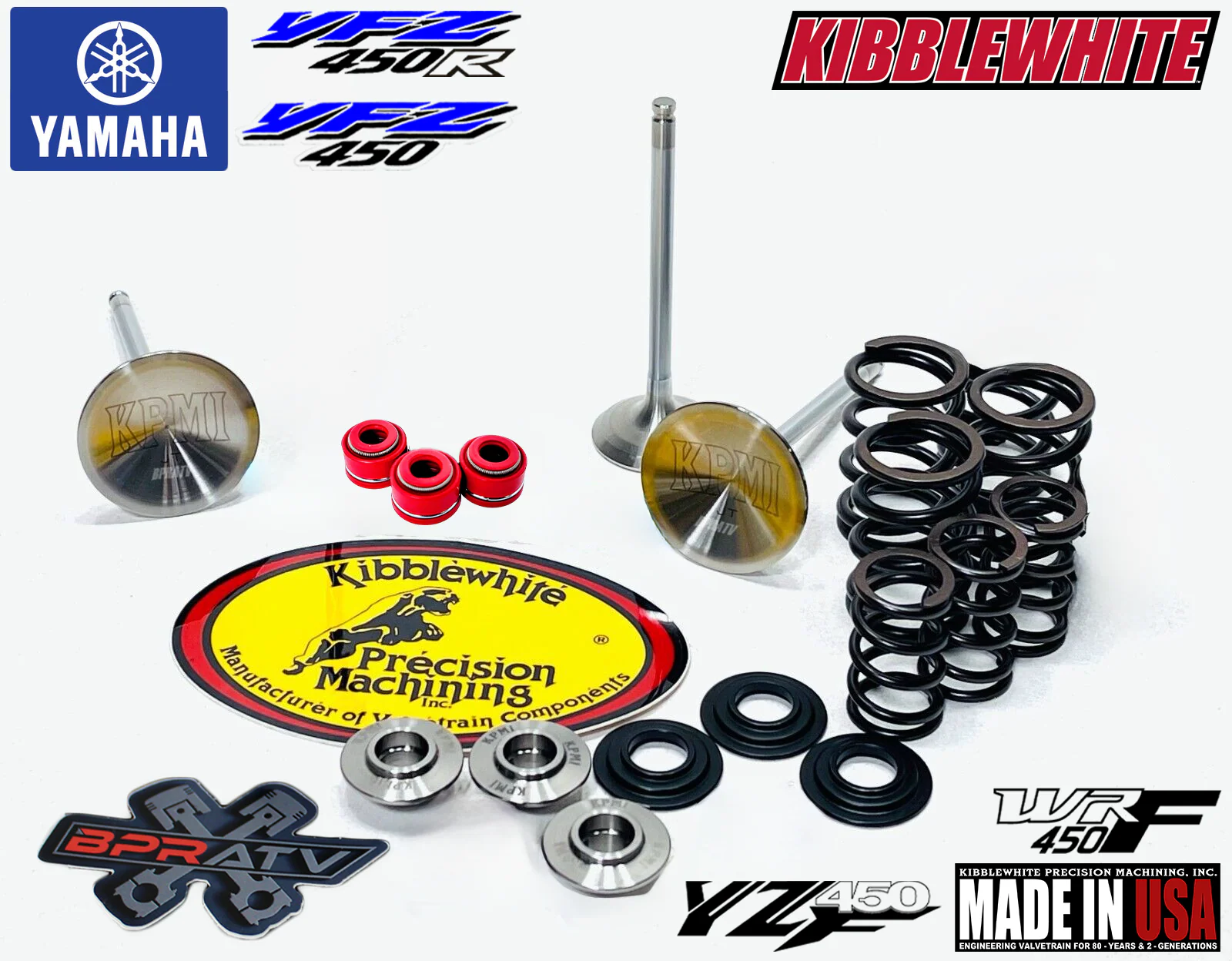 04-13 Yamaha YFZ450 YFZ 450 Kibblewhite Intake Valves Titanium Springs Seals Kit - Image 3