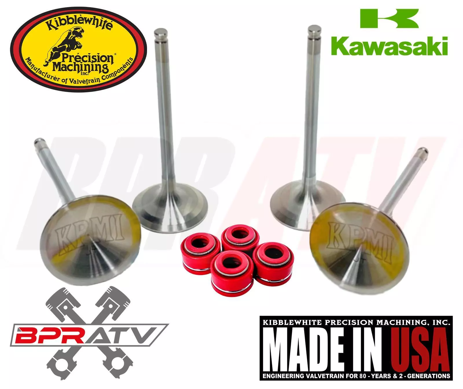 04-16 Kawasaki KX250F KX 250F OEM Head Kibblewhite Intake Exhaust Valves & Seals - Image 2
