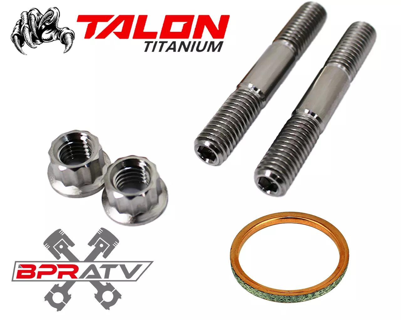 04-21 Honda CRF250R CRF 250R Titanium Head Exhaust Studs Nuts Bolt Gasket Kit - Image 9