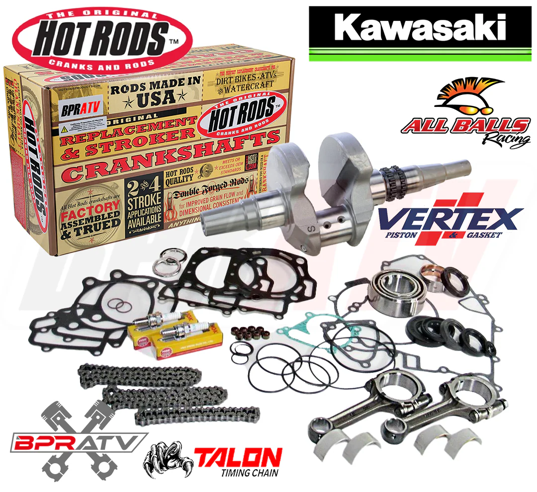05-11 Kawasaki 750 Hotrods Crank Cylinder Wiseco Piston Rod Complete Rebuild Kit - Image 3