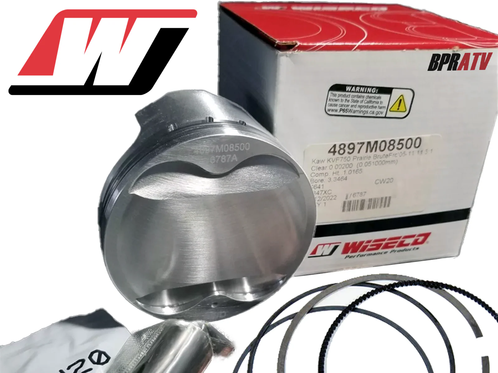 05-11 Kawasaki Brute Force 750 KVF750 Wiseco Pistons PAIR 11.5:1 85mm 4897M08500 - Image 12