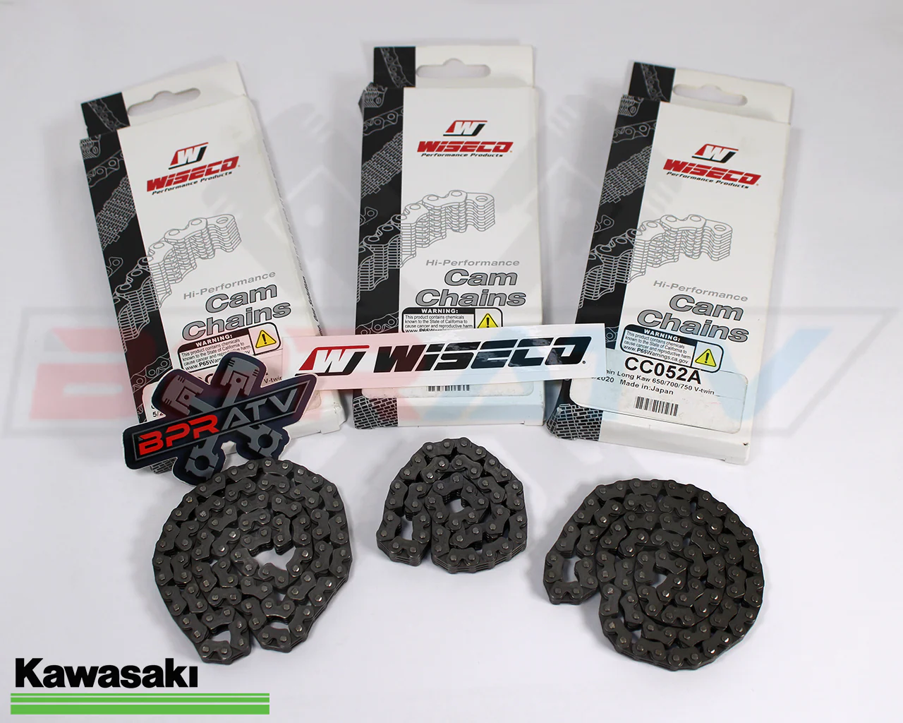 05-13 Kawasaki KVF650 KVF 650 Brute Force WISECO Cam Chains Timing Chain Set Kit - Image 2