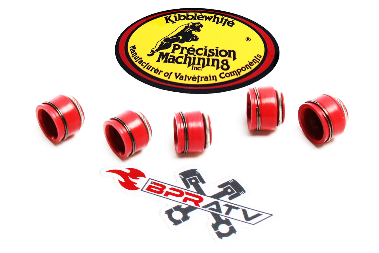 05-17 Honda CRF450X CRF 450X Kibblewhite RED Viton Valve Stem Seals Set of 4 USA - Image 12