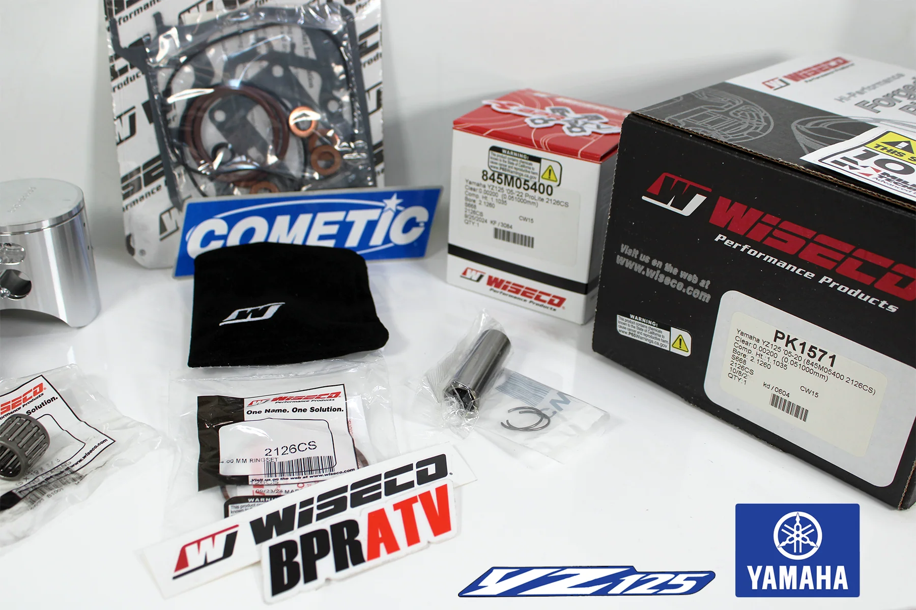 05-22 Yamaha YZ125 YZ 125X 54mm 54 Stock Bore Cylinder Wiseco Piston Top End Kit - Image 16