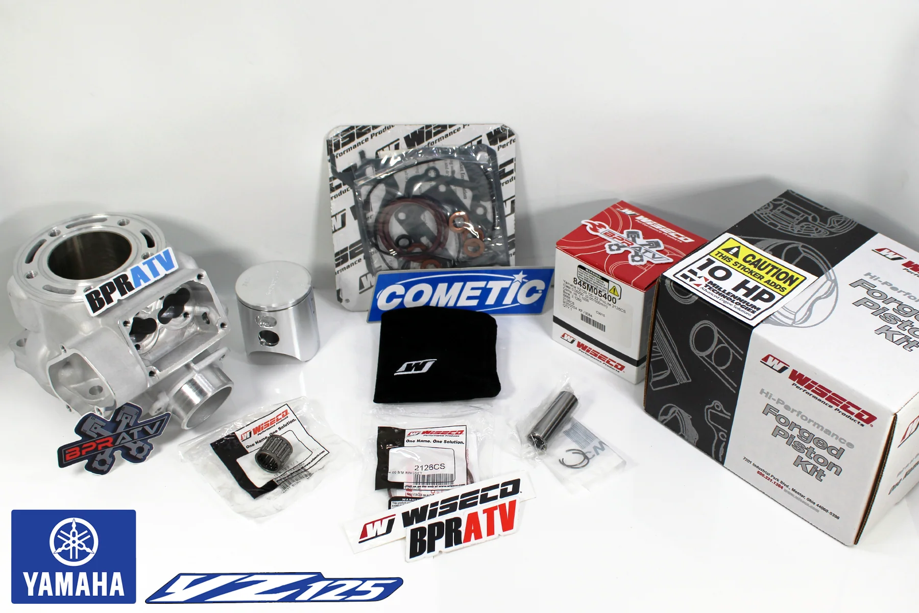 05-22 Yamaha YZ125 YZ 125X 54mm 54 Stock Bore Cylinder Wiseco Piston Top End Kit - Image 2