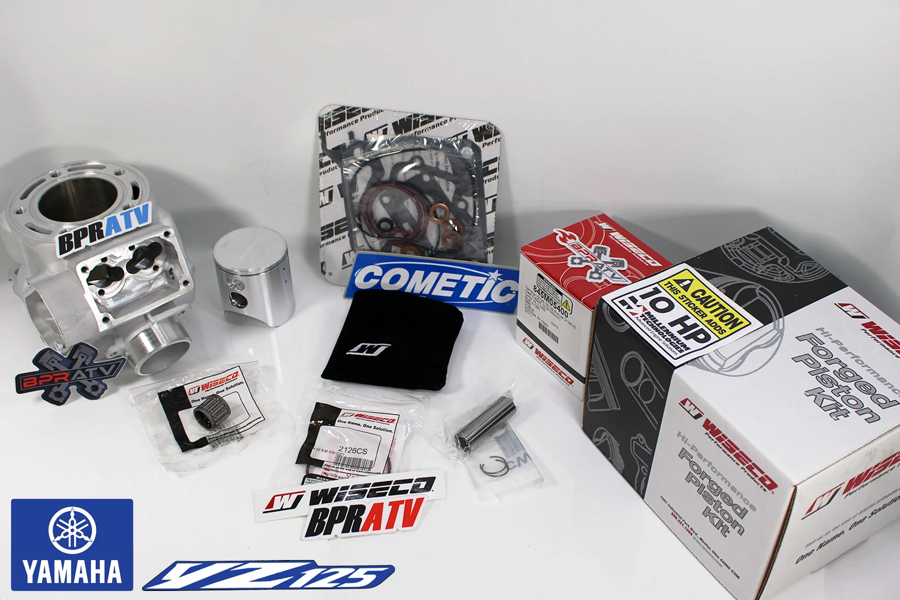 05-22 Yamaha YZ125 YZ 125X 54mm 54 Stock Bore Cylinder Wiseco Piston Top End Kit - Image 3
