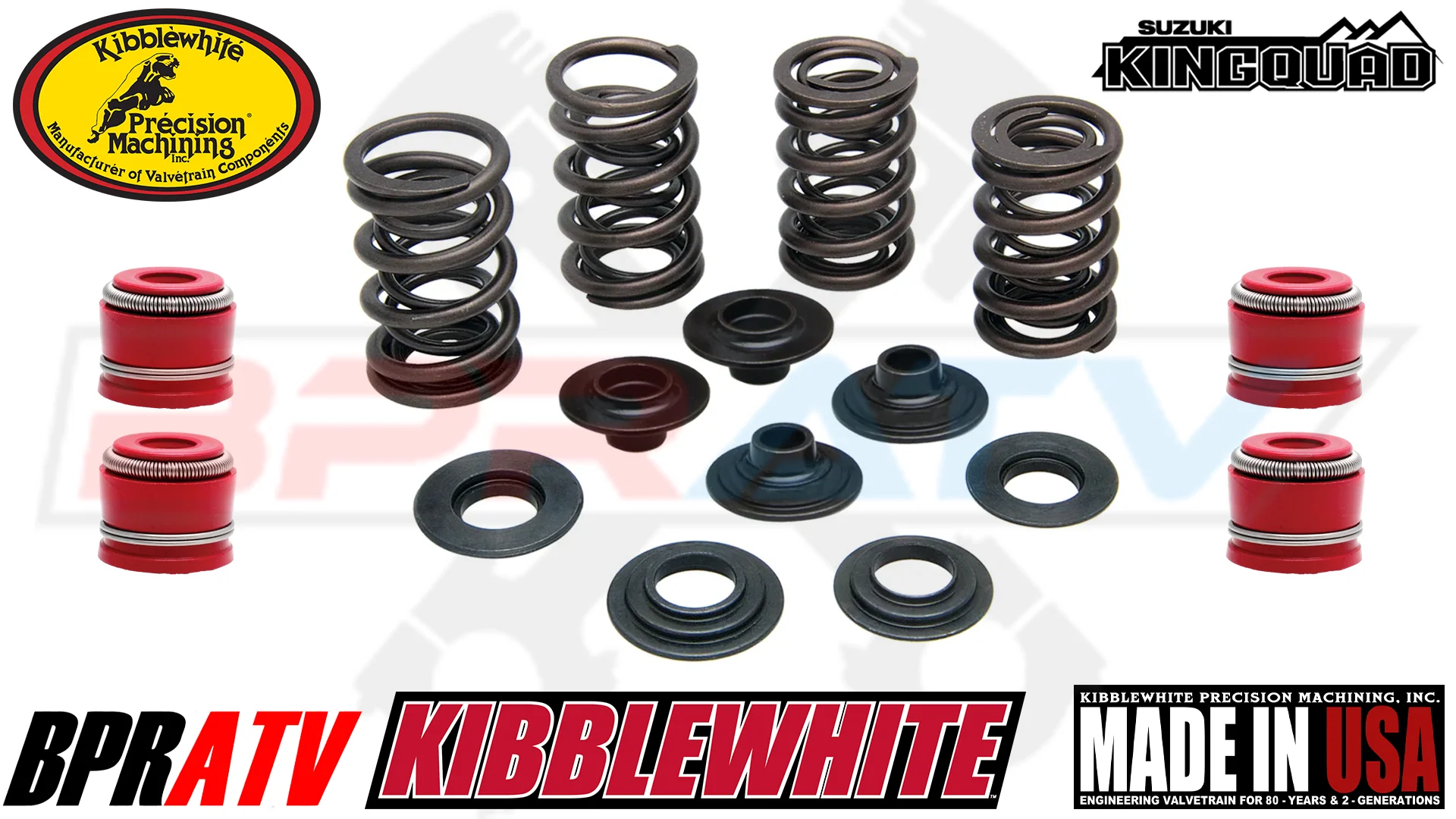 05-24 Suzuki KingQuad 700 LTA750 Kibblewhite Valves Springs Spring Kit RED Seals - Image 16