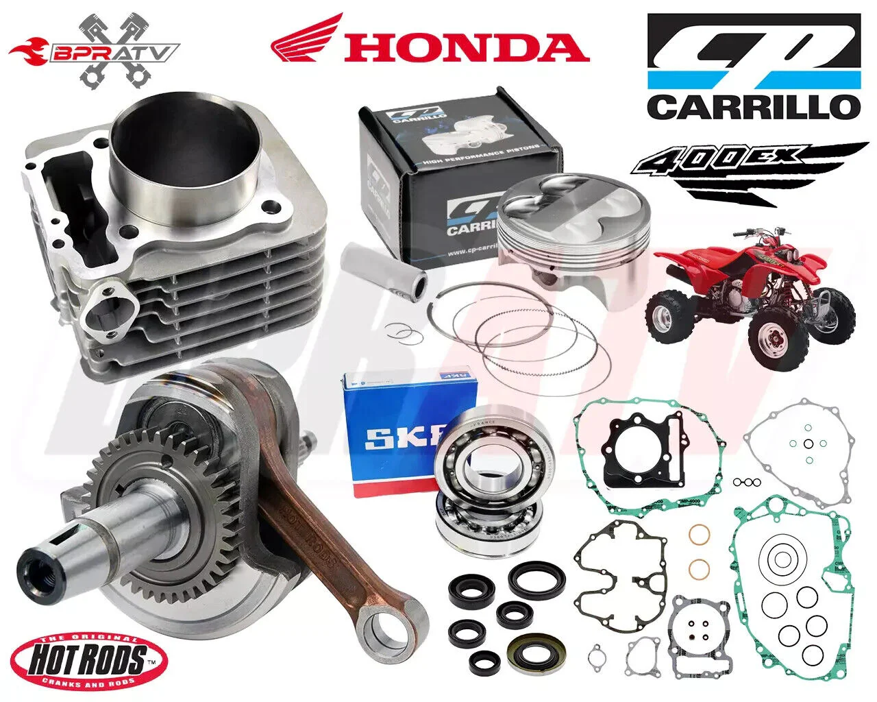 05+ TRX 400EX 400X Big Bore 89mm Complete Rebuilt Motor Engine Rebuild Parts Kit - Image 5