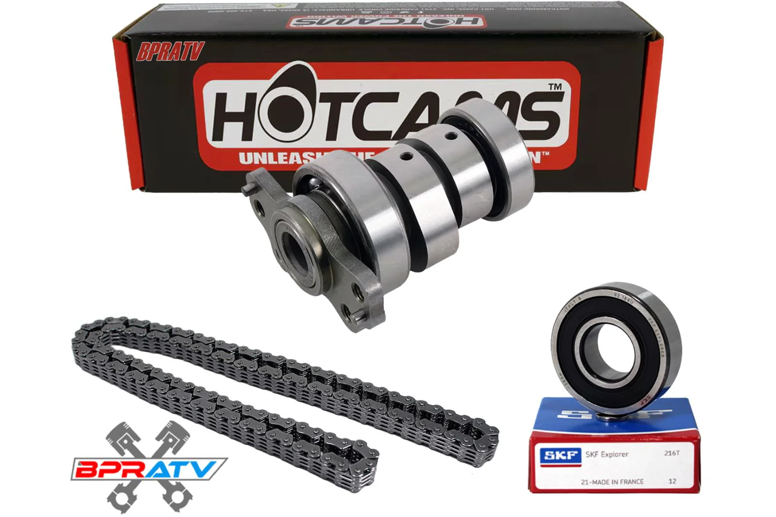 06-08 Raptor 700 Stage 3 Three Hotcams Big Bore Hot Cam Bearing Timing Chain Kit - Image 9