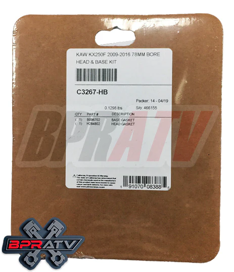 06-09 Kawasaki KX250F KX 250F 77mm Stock Bore 13.8:1 JE Pro Series Piston Gasket - Image 3