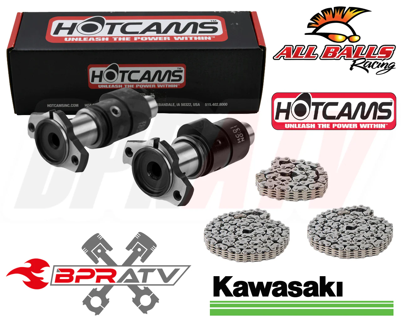 06-13 Kawasaki KVF650 KVF 650 Hot Cams Stage 1 One Cam All 3 Hot Cams Cam Chains - Image 5