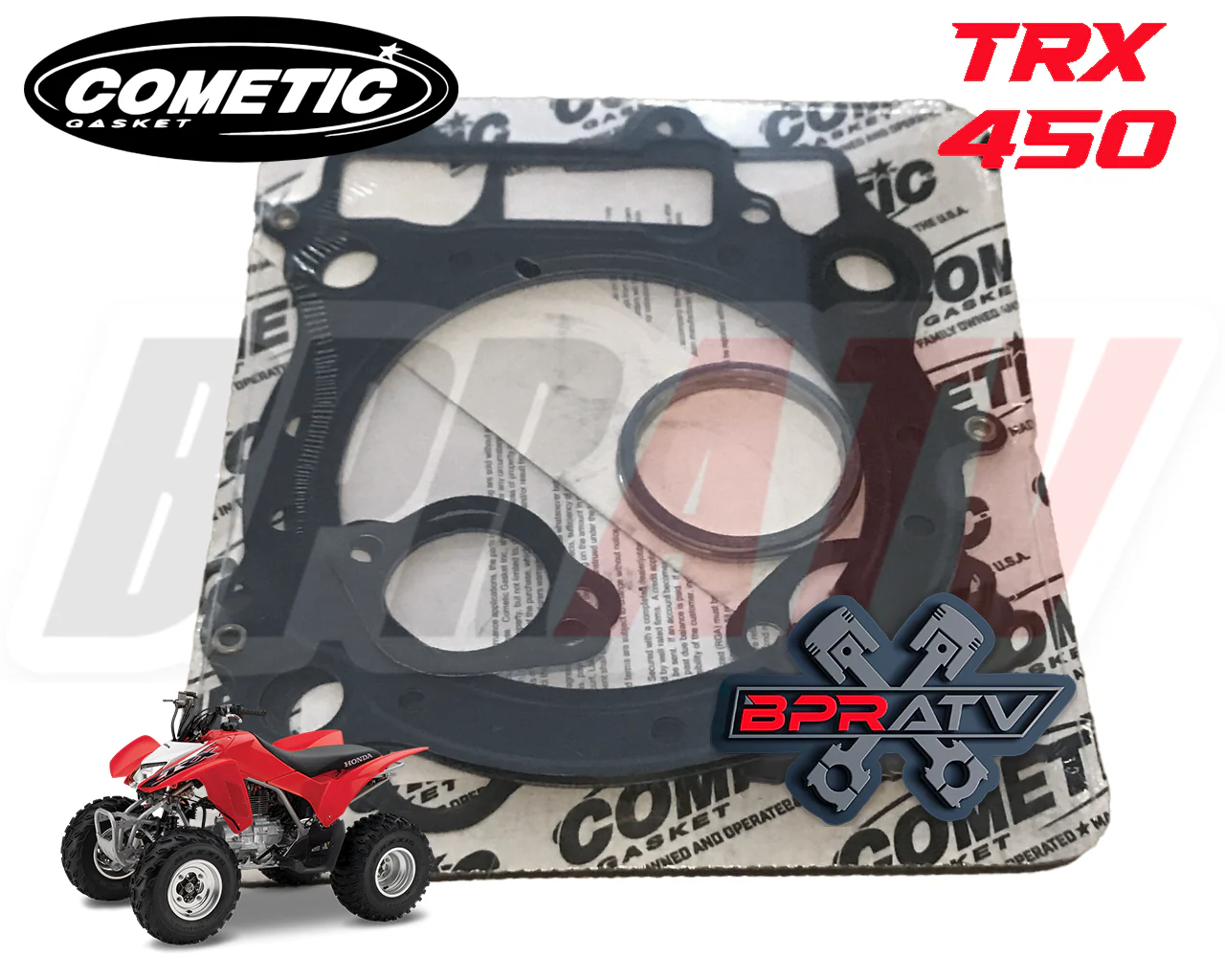06+ Honda TRX450R TRX 450ER 96mm CP 14:1 RACE Piston Cometic Gasket Carrillo Rod - Image 9