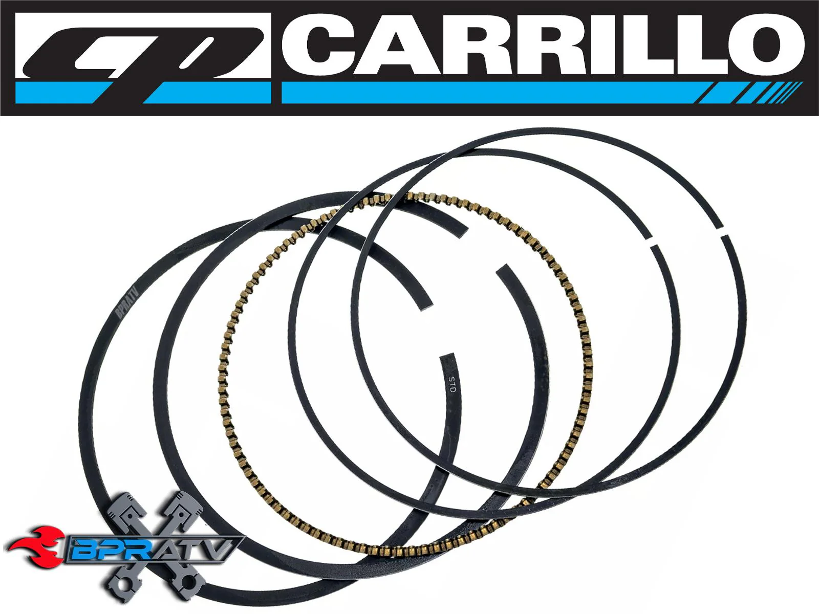 '06+ Honda TRX450R TRX 450R 450ER Stock 96mm Bore CP Carrillo Piston Rings Only - Image 10
