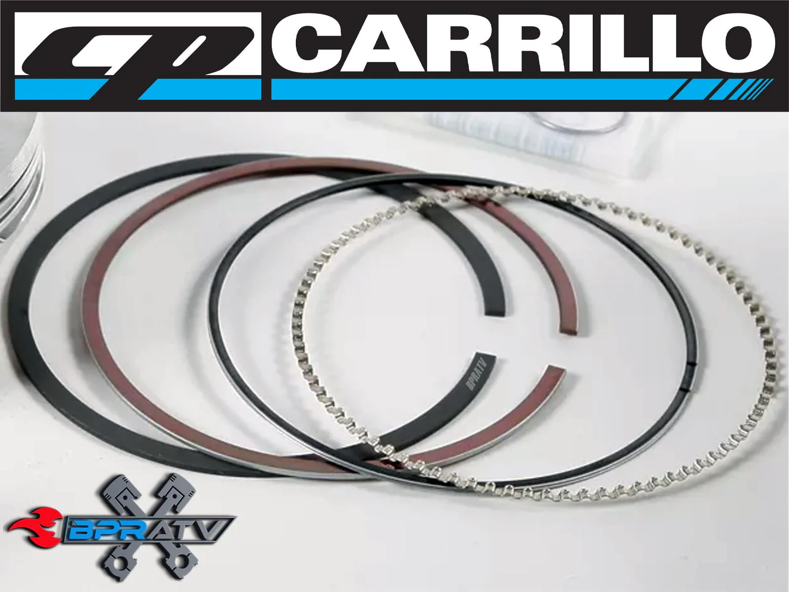 '06+ Honda TRX450R TRX 450R 450ER Stock 96mm Bore CP Carrillo Piston Rings Only - Image 4