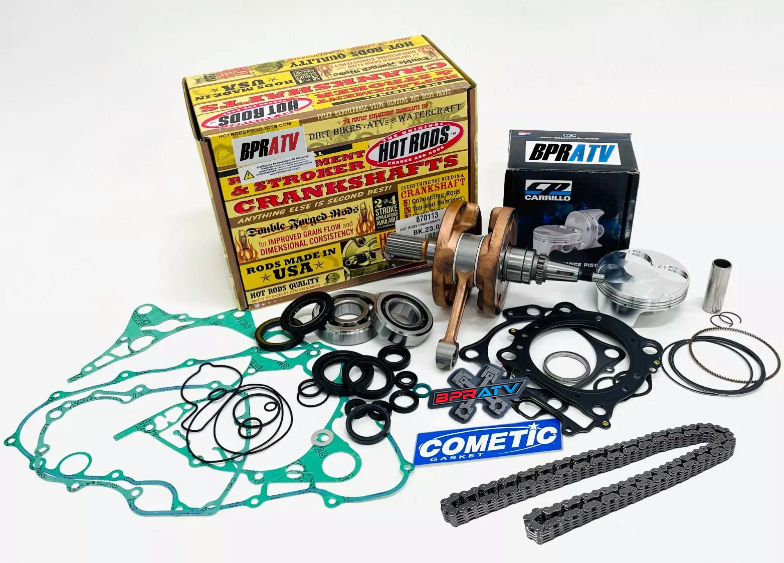 06+ Honda TRX450R TRX 450R Hot Rods Crank 96mm 12:1 CP Piston Gasket Rebuild Kit