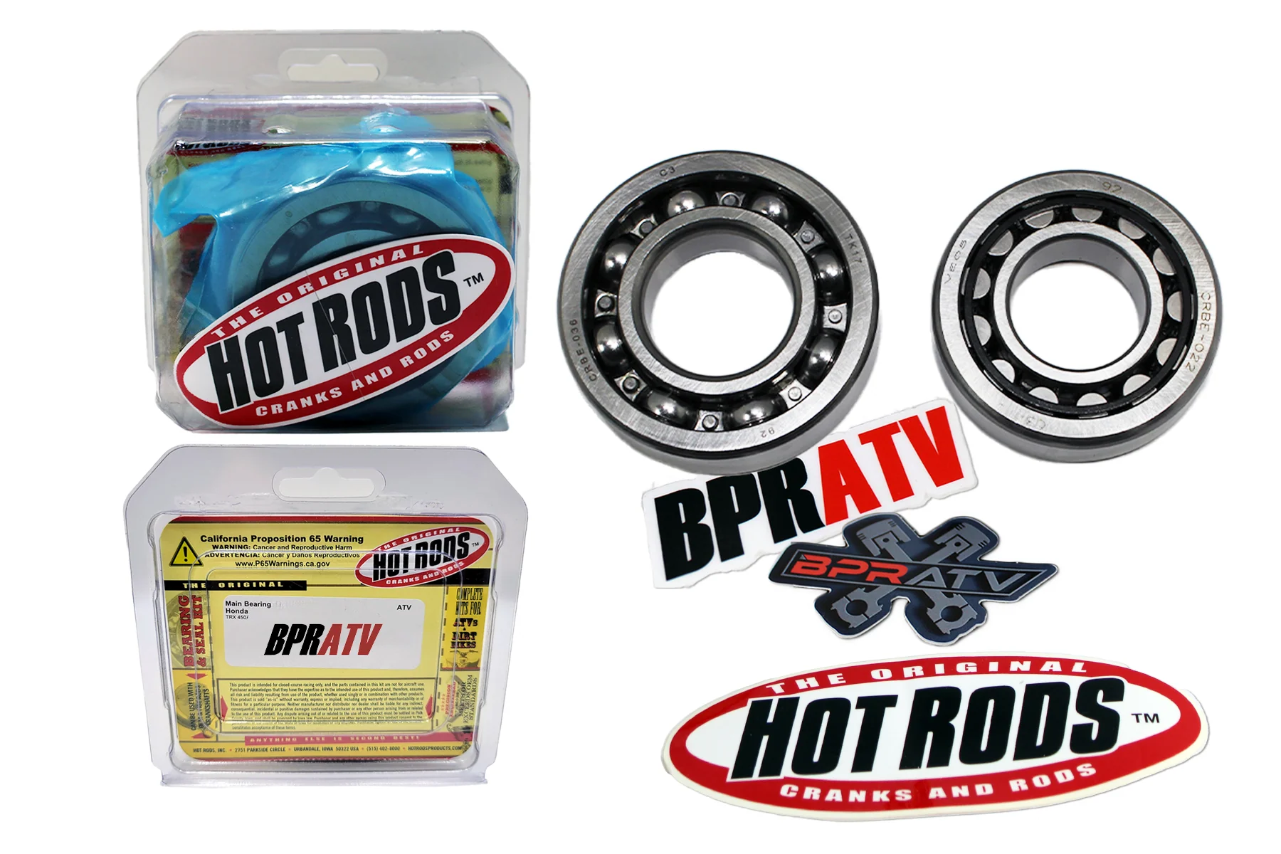 06+ Honda TRX450R TRX 450R Hot Rods Crank Bearings Seals Gaskets Rebuild Kit - Image 10