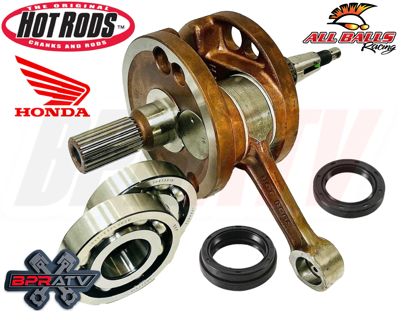 06+ Honda TRX45R TRX 450R Hot Rods Heavy Duty Crank Crankshaft Bearings Seal Kit - Image 3