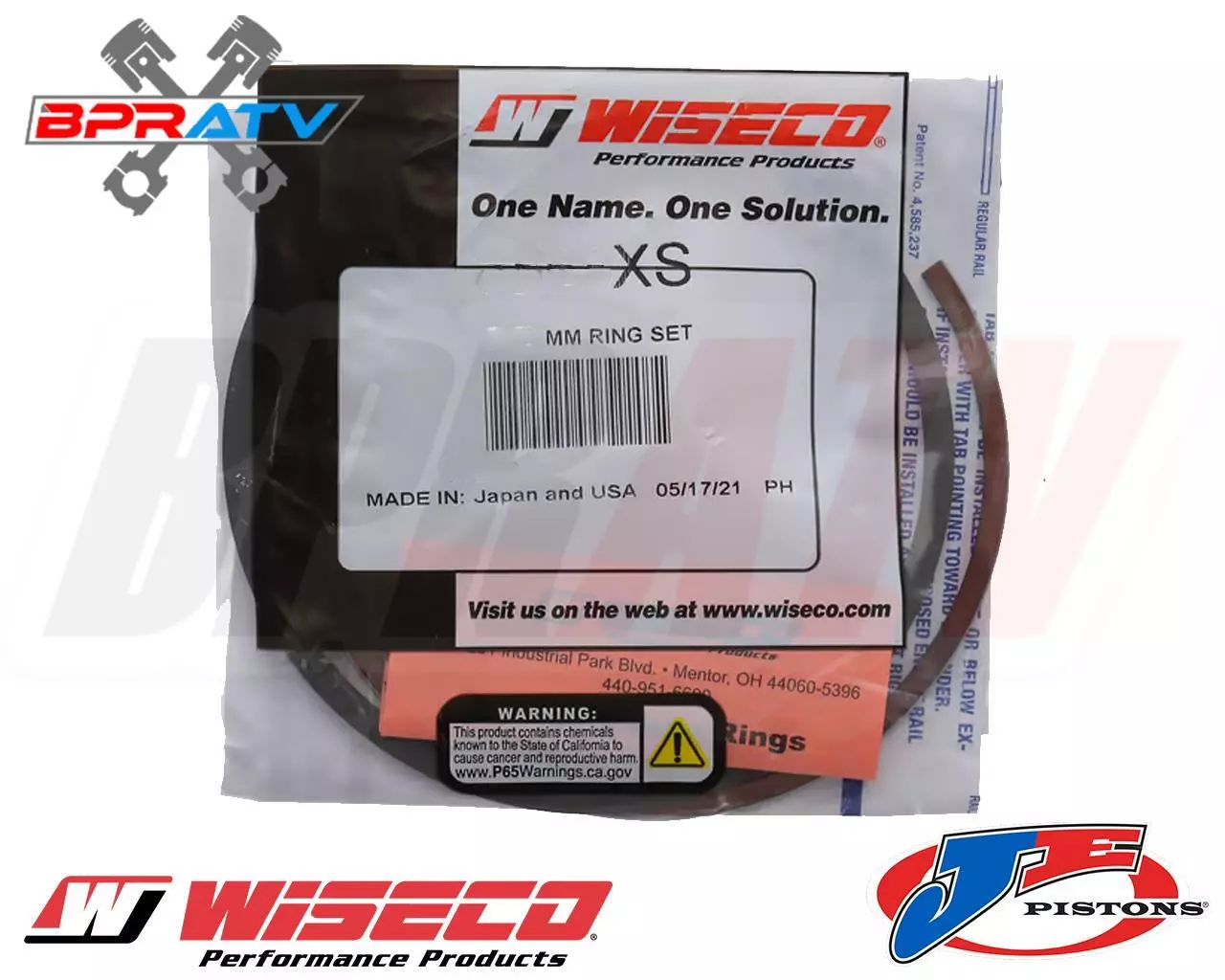06+ Suzuki LTR450 LTR 450 95.5mm OEM Stock Bore JE Piston Replacement Rings Set - Image 6