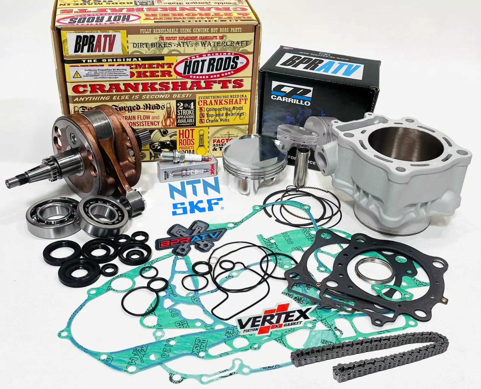06+ TRX450R TRX 450R CP RACE GAS Piston & Hot Rods Crank Full Motor Rebuild Kit