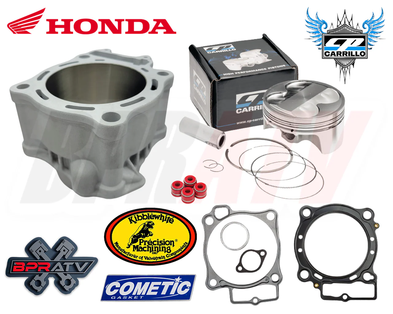 06+ TRX450R TRX 450R ER 100mm 490cc 13.5:1 CP Piston Big Bore Cylinder Kit 488cc - Image 18