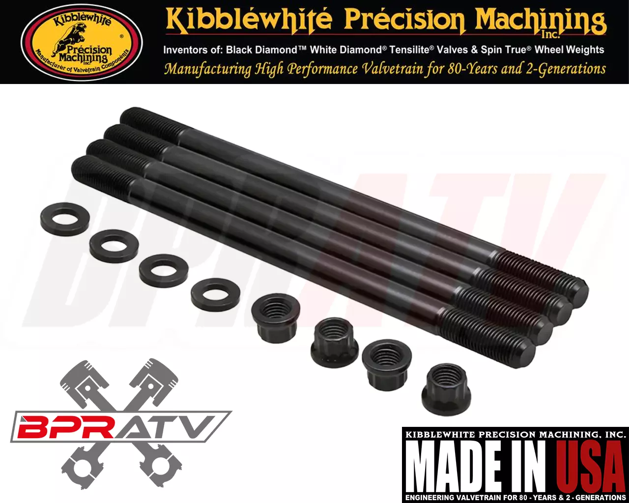 06+Yamaha Raptor 700 Kibblewhite Stronger Heavy Duty Cylinder Head Studs Bolts - Image 13