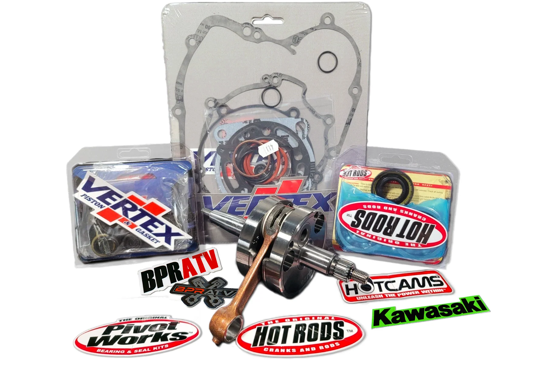07-13 Kawasaki KX85 Hot Rods Bottom End Kit Vertex Top End Gaskets CBK0029 4066