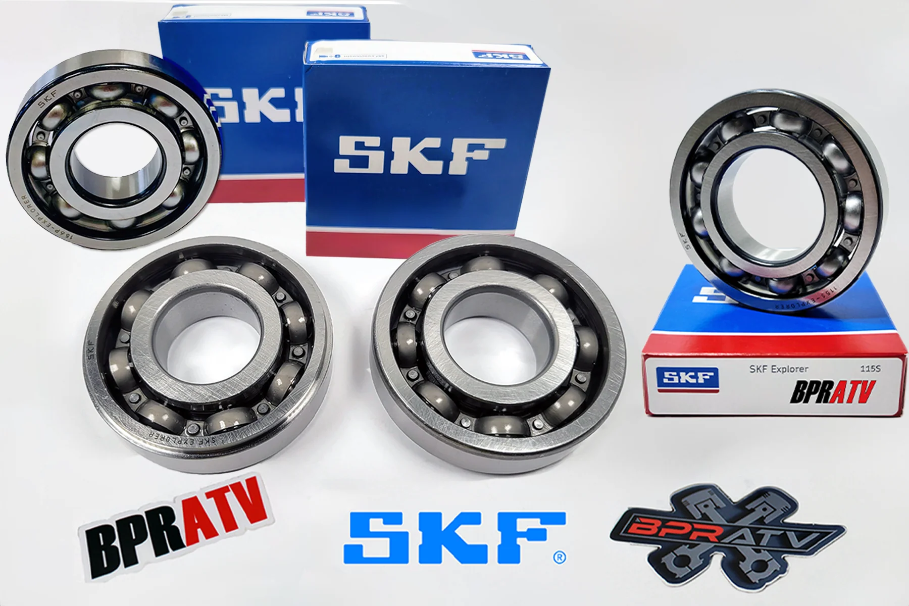07-15 Yamaha Grizzly 700 Main Crank & Counter Balancer Bearings SKF Bearing Kit