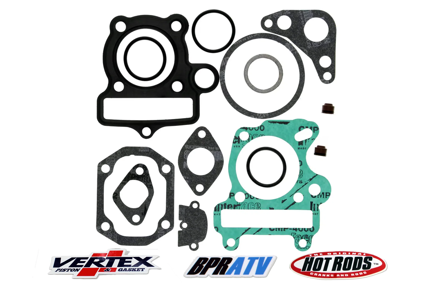 07+ Polaris Sportsman 90 Outlaw 90 Big Bore Kit 49mm Wiseco Top End Rebuild Kit - Image 7