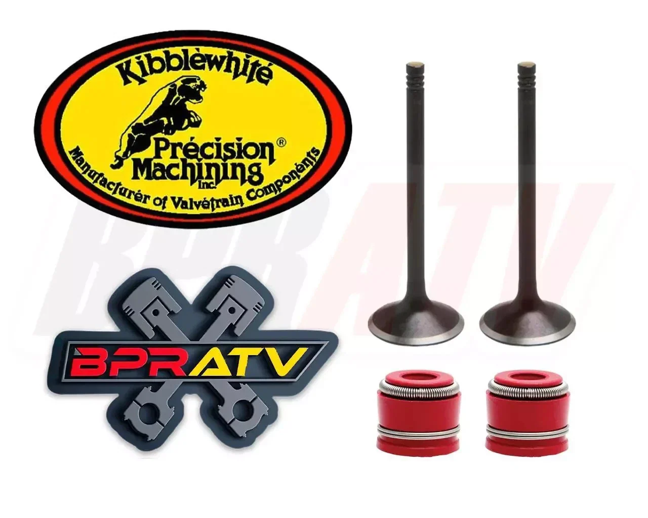 08 09 Honda TRX700XX TRX 700XX Replacement Kibblewhite EXHAUST Valves RED Seals - Image 2