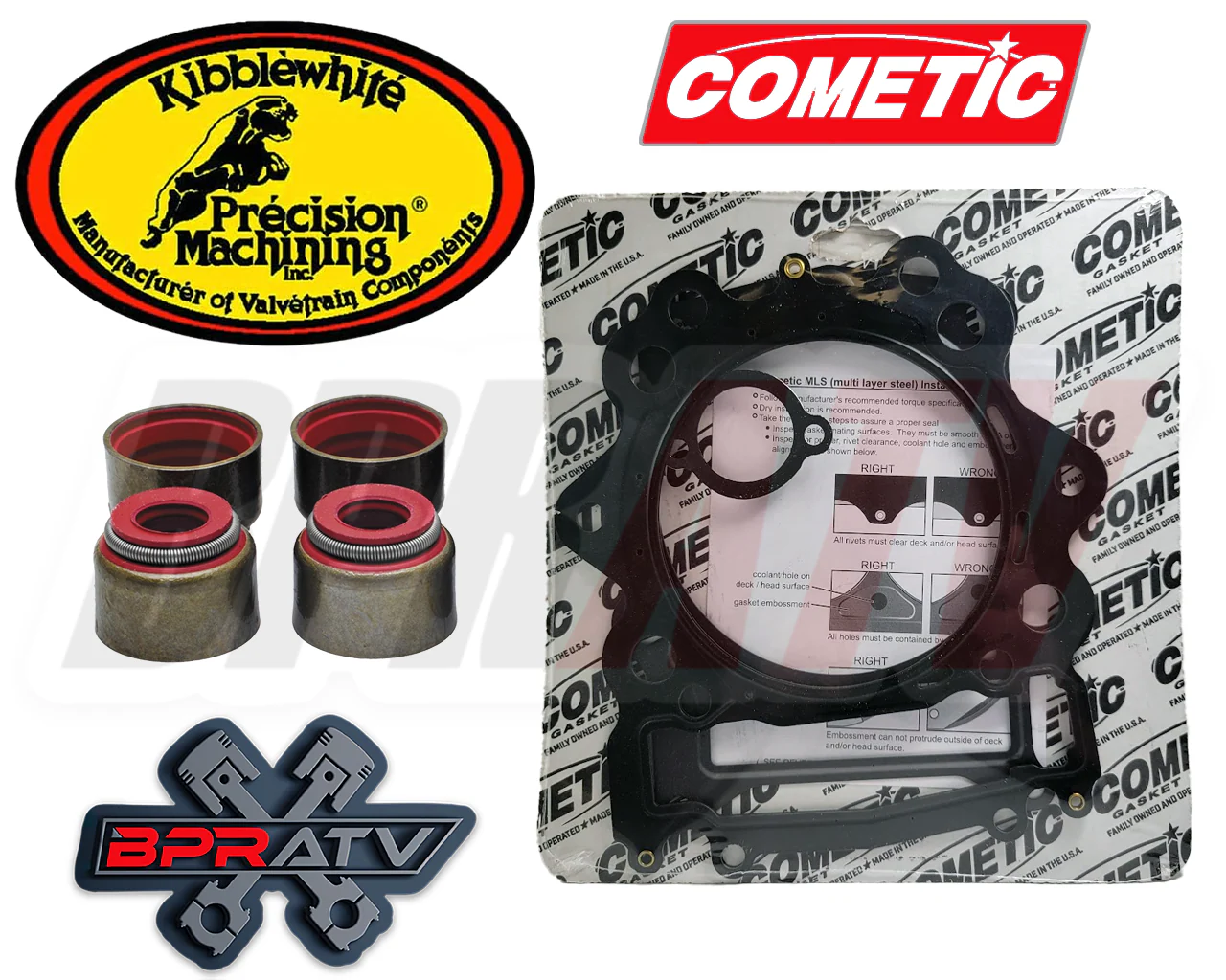 08-13 Yamaha Rhino 700 102mm Stock Bore Cylinder CP Pump Gas Piston Top End Kit - Image 4