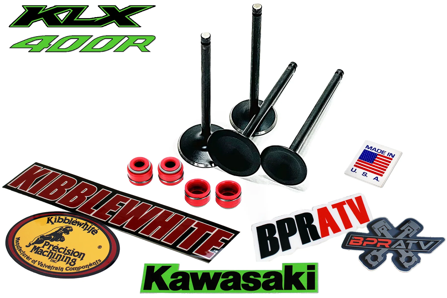 08-20 Kawasaki KLX450R KLX 450R Kibblewhite Head Intake & Exhaust Valves Seals