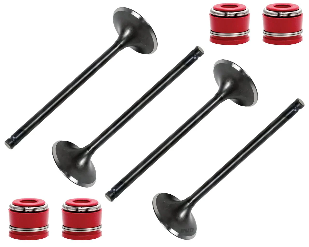 09-12 CRF450R CRF 450R Kibblewhite Valve Set Titanium Spring Kit RED Viton Seals - Image 10