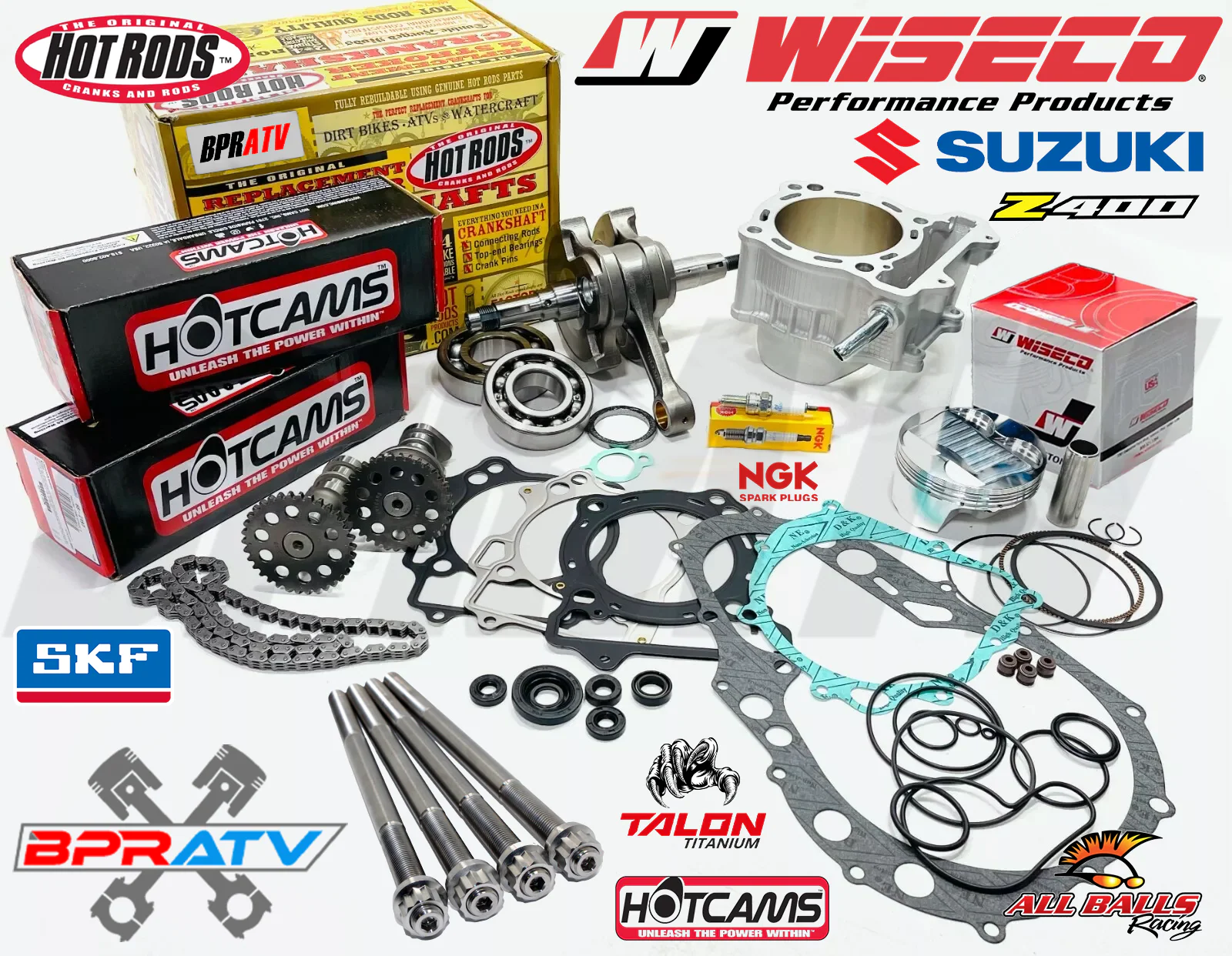 09-14 LTZ400 LTZ 400 Hotrods Hotcams WISECO Big Bore Cylinder STROKER Motor Kit - Image 2