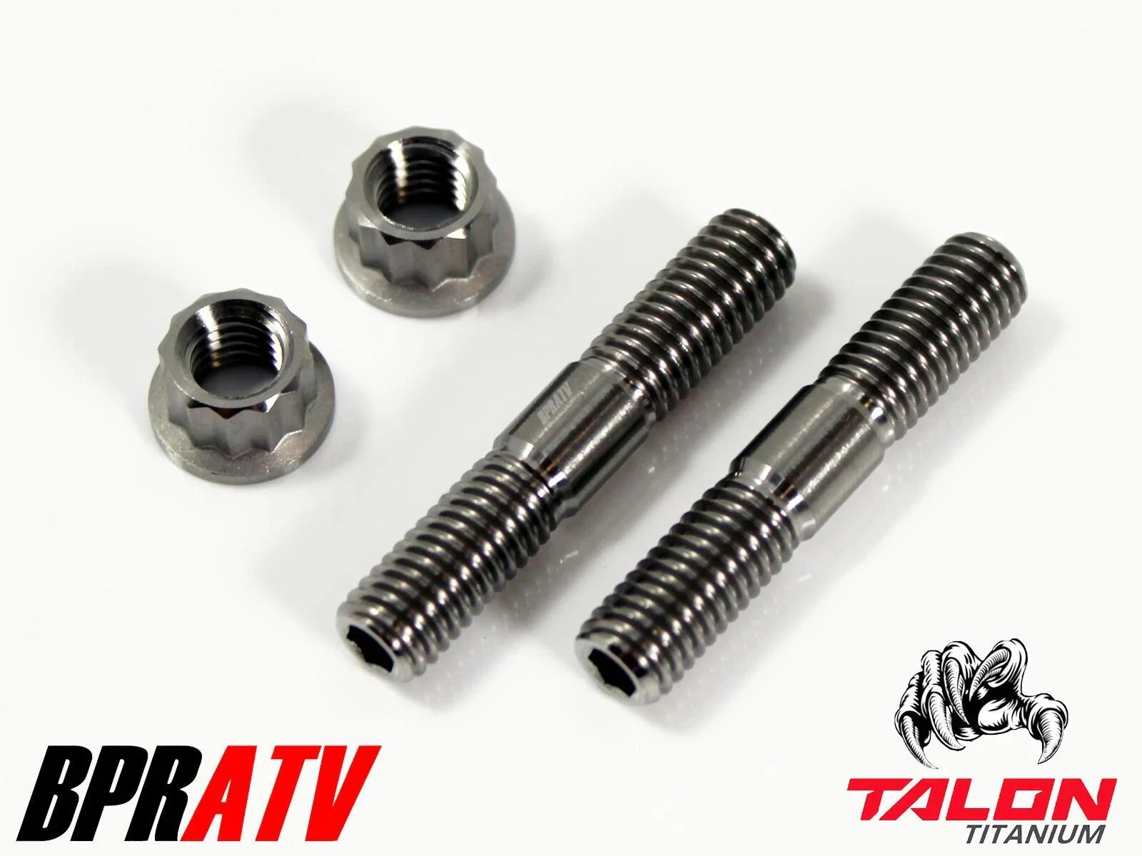 09-15 Grizzly 550 TITANIUM Exhaust Manifold Studs Nut Gaskets Head Pipe Stud Kit - Image 13