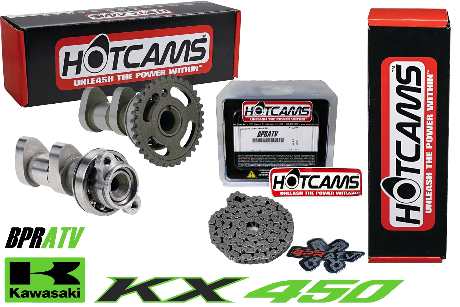 09-15 Kawasaki KX450F KX 450F Hotcams Hot Cams Stage 2 Two HOT CAMS Timing Chain - Image 2