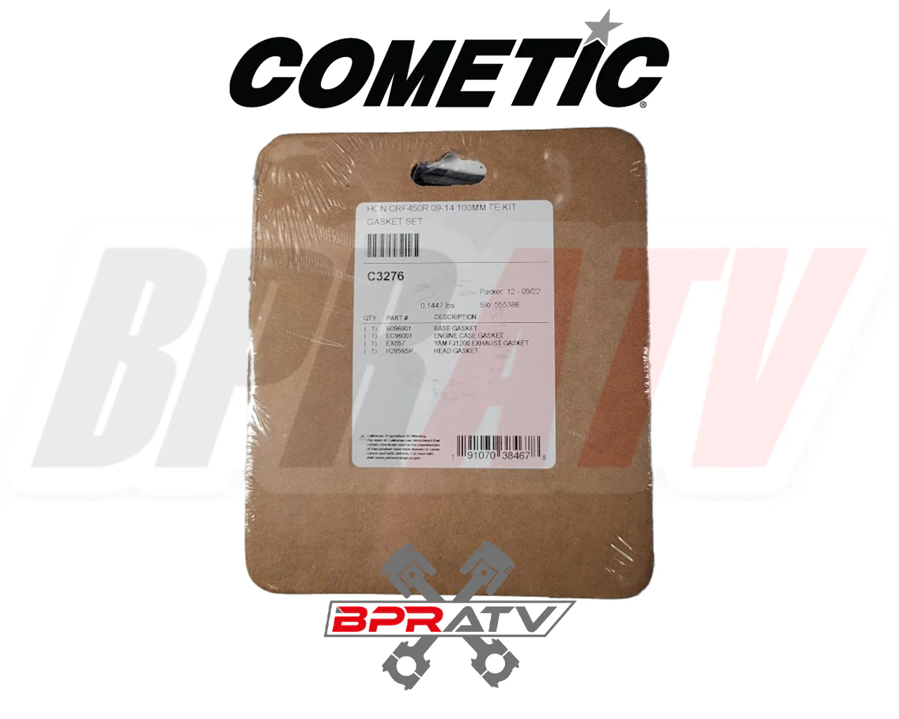09-16 Honda CRF CRF450R 100mm Big Bore 12.5:1 JE Pump Gas Piston Top End Gasket - Image 8